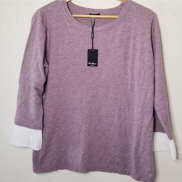 Vila Milano lightweight sweater wool blend 3/4 sle - Picture 1 of 7